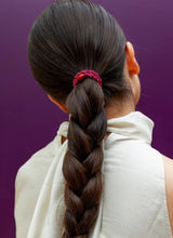 Kknekki MULTI GLITTER Haarelastiek & Armbandje, Light Bordeaux & Grape