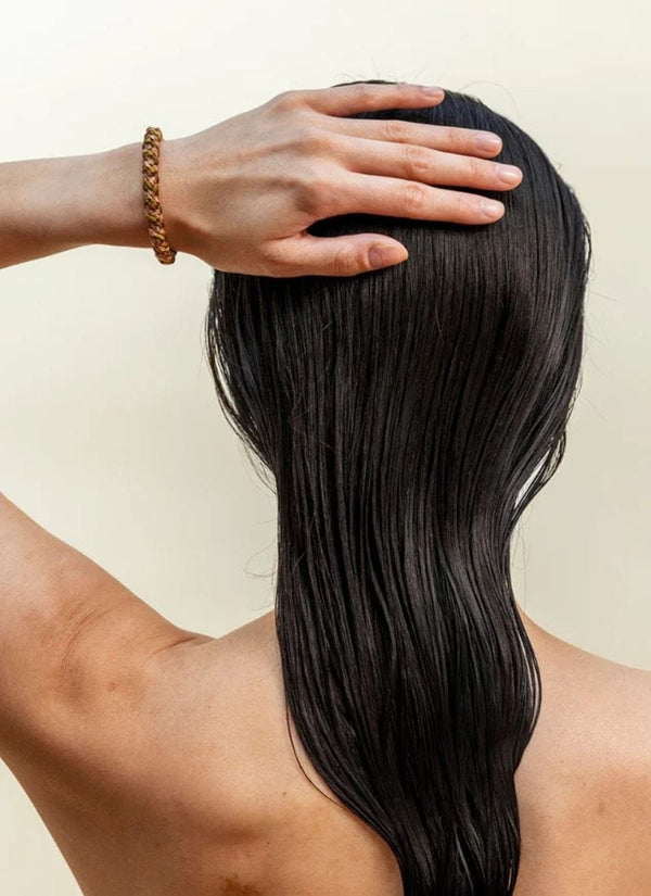 Kknekki MULTI GLITTER Haarelastiek & Armbandje, Olive & Cognac