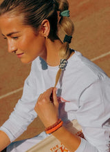 Kknekki MULTI GLITTER Haarelastiek & Armbandje, Orange & Rosewood