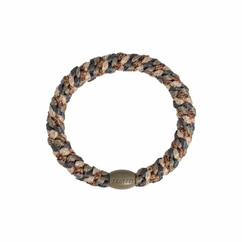 Kknekki MULTI Haarelastiek & Armbandje, Camo & Gold