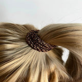 Kknekki SOLID GLITTER Haarelastiek & Armbandje, Coffee