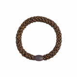 Kknekki SOLID GLITTER Haarelastiek & Armbandje, Coffee