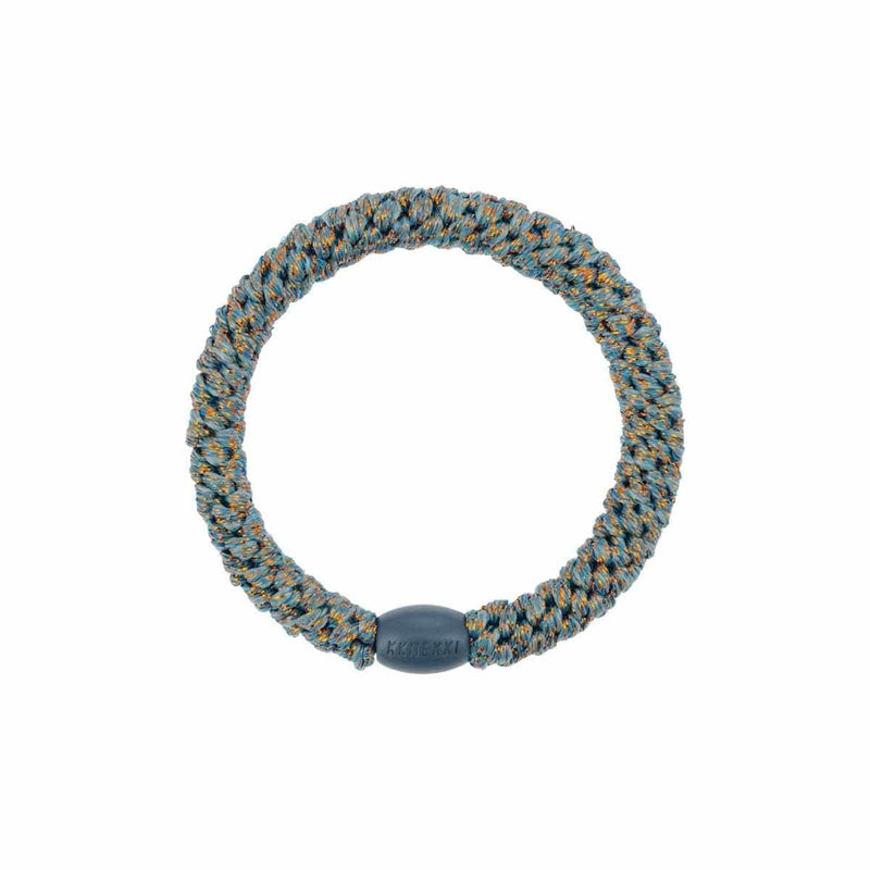 Kknekki SOLID GLITTER Haarelastiek & Armbandje, Dusty Blue Bronze