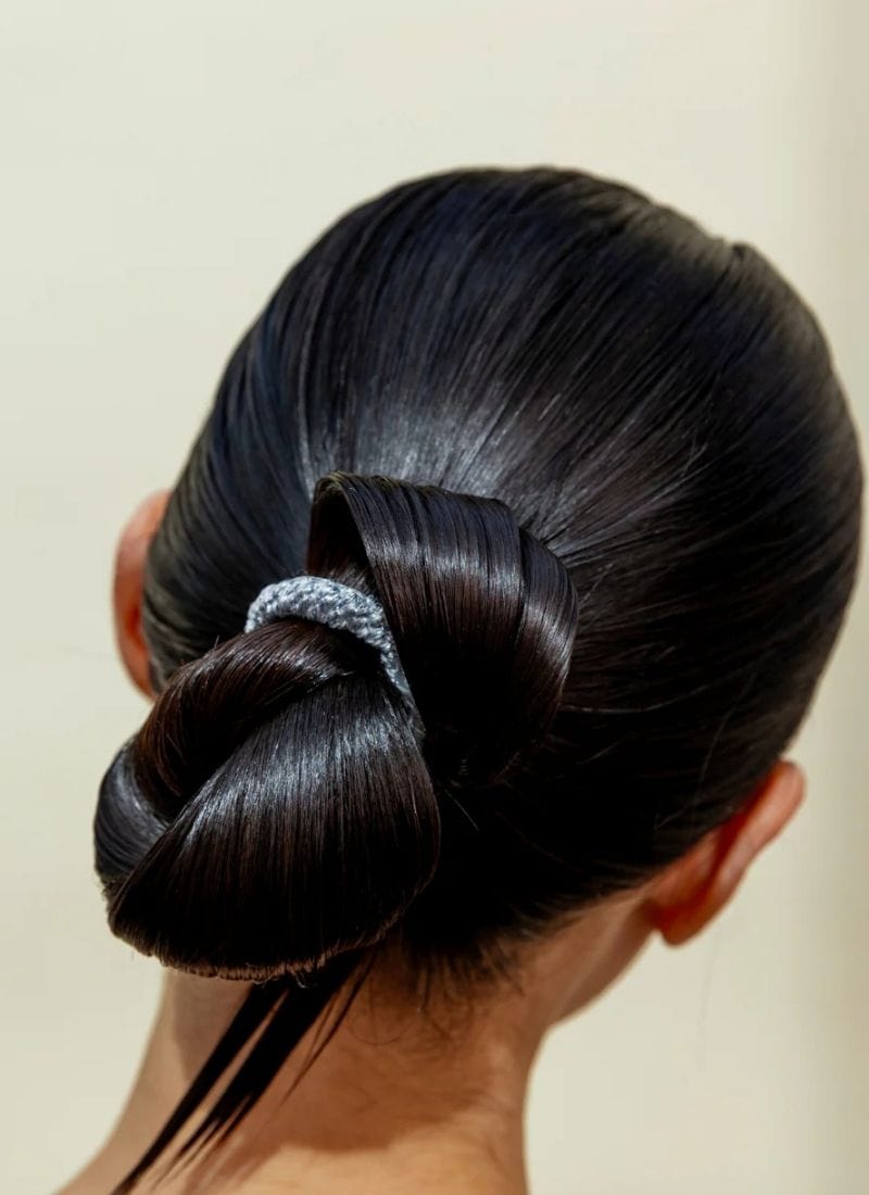 Kknekki SOLID GLITTER Haarelastiek & Armbandje, Metallic Silver