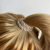 Kknekki SOLID GLITTER Haarelastiek & Armbandje, Taupe