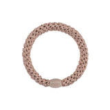 Kknekki SOLID GLITTER Haarelastiek & Armbandje, Taupe