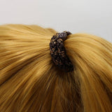 Kknekki STRIPE GLITTER Haarelastiek & Armbandje, Brown & Coffee
