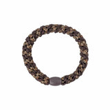 Kknekki STRIPE GLITTER Haarelastiek & Armbandje, Brown & Coffee