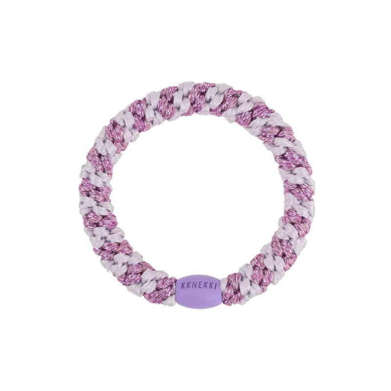 Kknekki STRIPE GLITTER Haarelastiek & Armbandje, Lavender Pink