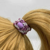 Kknekki STRIPE GLITTER Haarelastiek & Armbandje, Lavender Pink