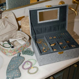 Kknekki STRIPE GLITTER Haarelastiek & Armbandje, Lavender Pink