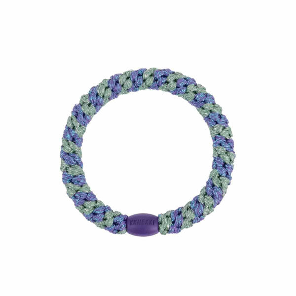 Kknekki STRIPE GLITTER Haarelastiek & Armbandje, Purple & Green