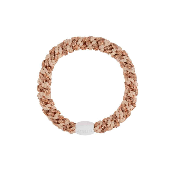Kknekki STRIPE GLITTER Haarelastiek & Armbandje, Rosegold & Powder