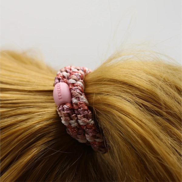 Knekki MULTI GLITTER Haarelastiek & Armbandje, Dusty Rose & Pink