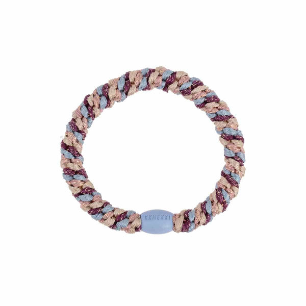 Knekki MULTI GLITTER Haarelastiek & Armbandje, Light Blue & Grape