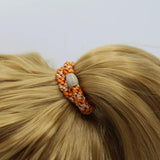 Knekki MULTI GLITTER Haarelastiek & Armbandje, Orange & Rosewood