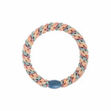 Knekki MULTI GLITTER Haarelastiek & Armbandje, Plum & Faded Green