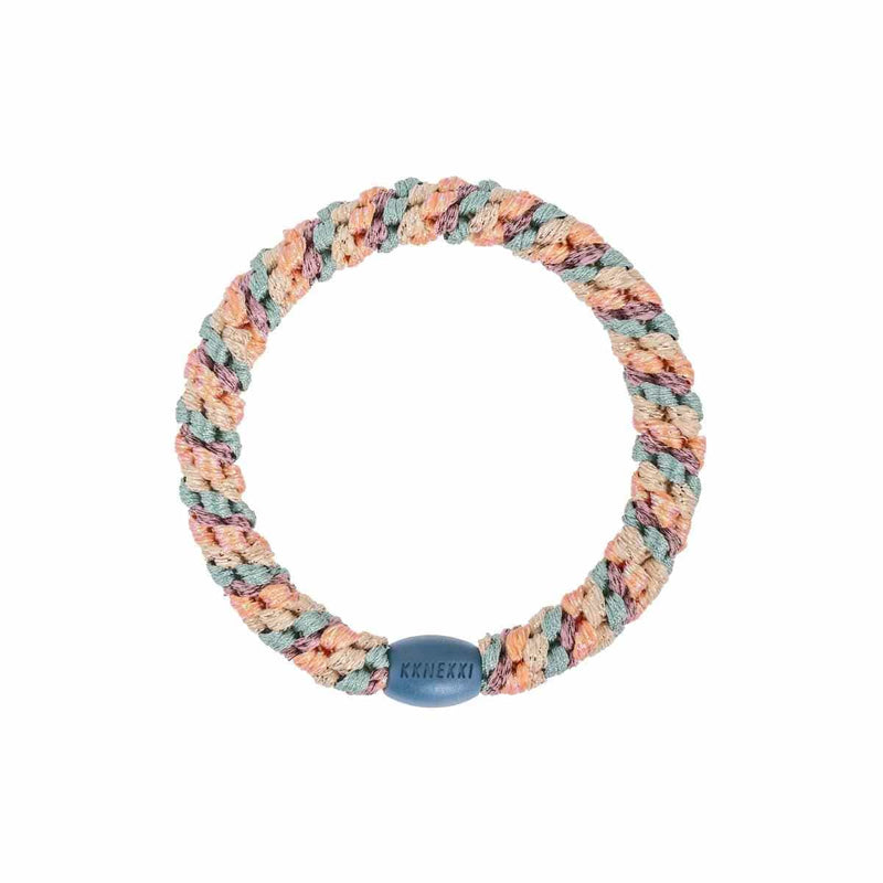 Knekki MULTI GLITTER Haarelastiek & Armbandje, Plum & Faded Green