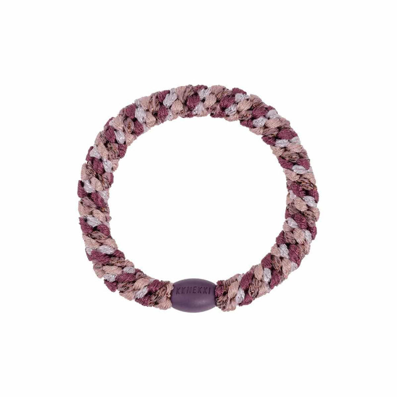 Knekki MULTI GLITTER Haarelastiek & Armbandje, Plum & Pink