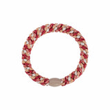Knekki MULTI GLITTER Haarelastiek & Armbandje, Raspberry & Ivory