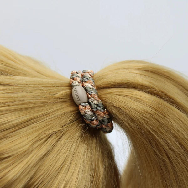 Knekki MULTI GLITTER Haarelastiek & Armbandje, Rosegold & Camo