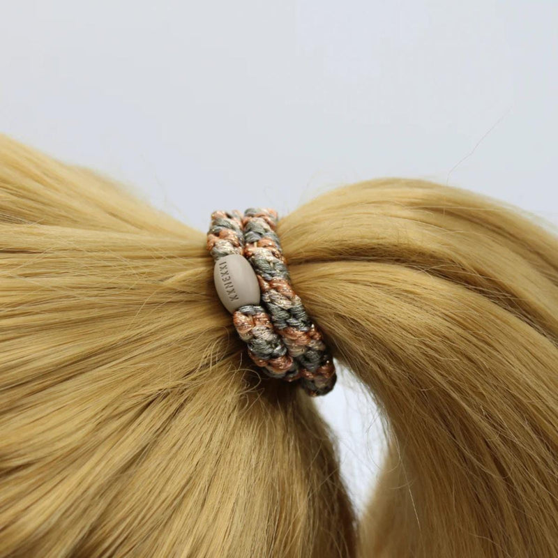 Knekki MULTI GLITTER Haarelastiek & Armbandje, Rosegold & Camo