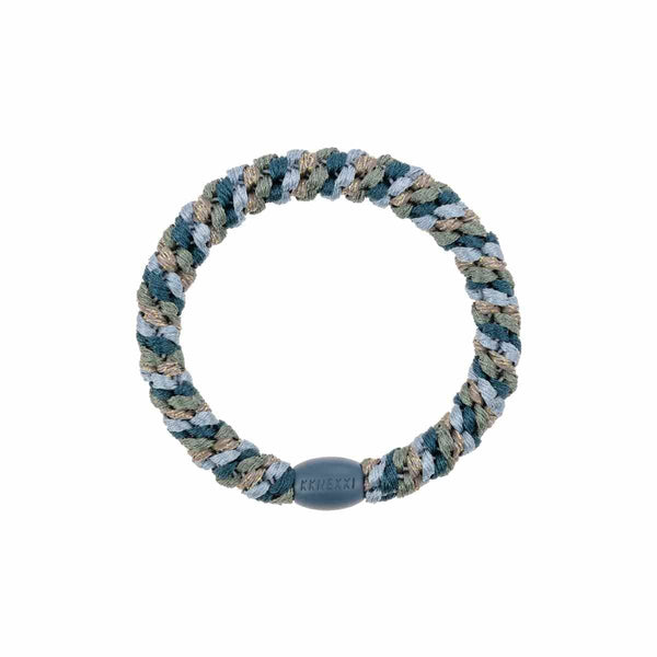 Knekki MULTI GLITTER Haarelastiek & Armbandje, Sage & Camo