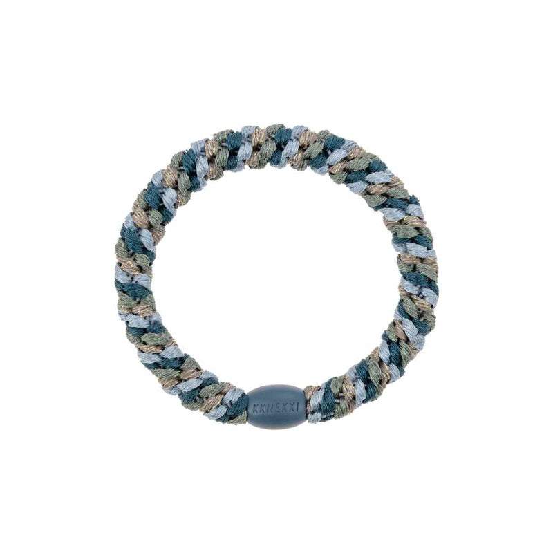 Knekki MULTI GLITTER Haarelastiek & Armbandje, Sage & Camo
