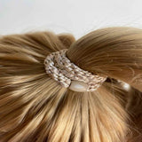 Knekki SOLID GLITTER Haarelastiek & Armbandje, Beige