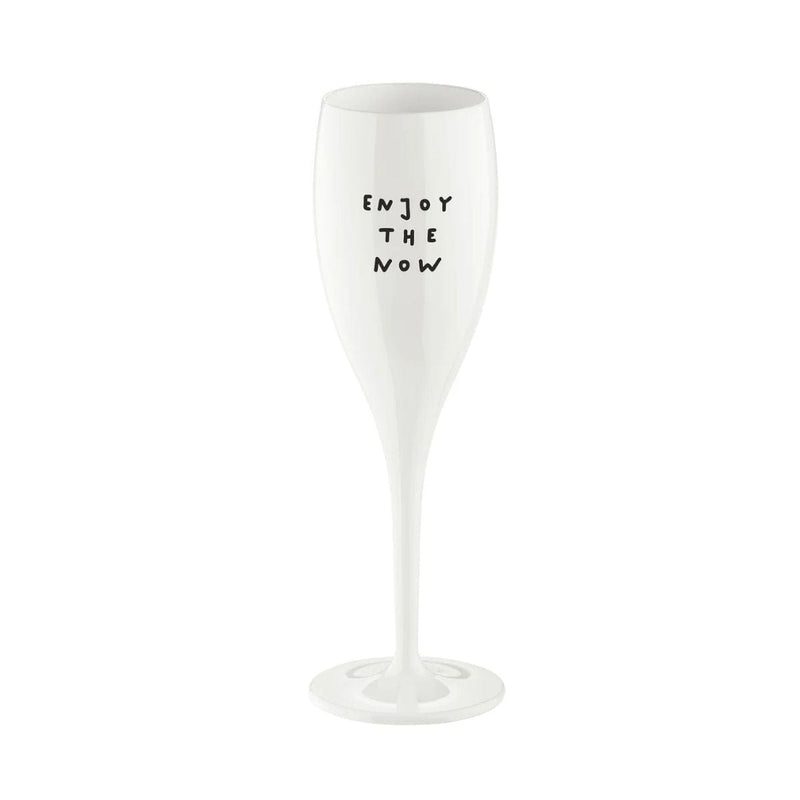 Koziol CHEERS No. 1 Onbreekbaar Champagneglas met quote, Enjoy the Now