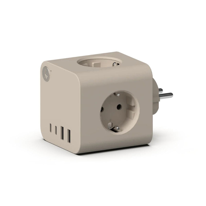Kreafunk AMPIE Stekkerblok met 2 USB-A en 2 USB-C poorten, Ivory Sand