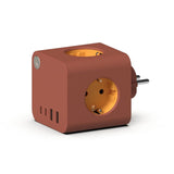 Kreafunk AMPIE Stekkerblok met 2 USB-A en 2 USB-C poorten, Terracotta
