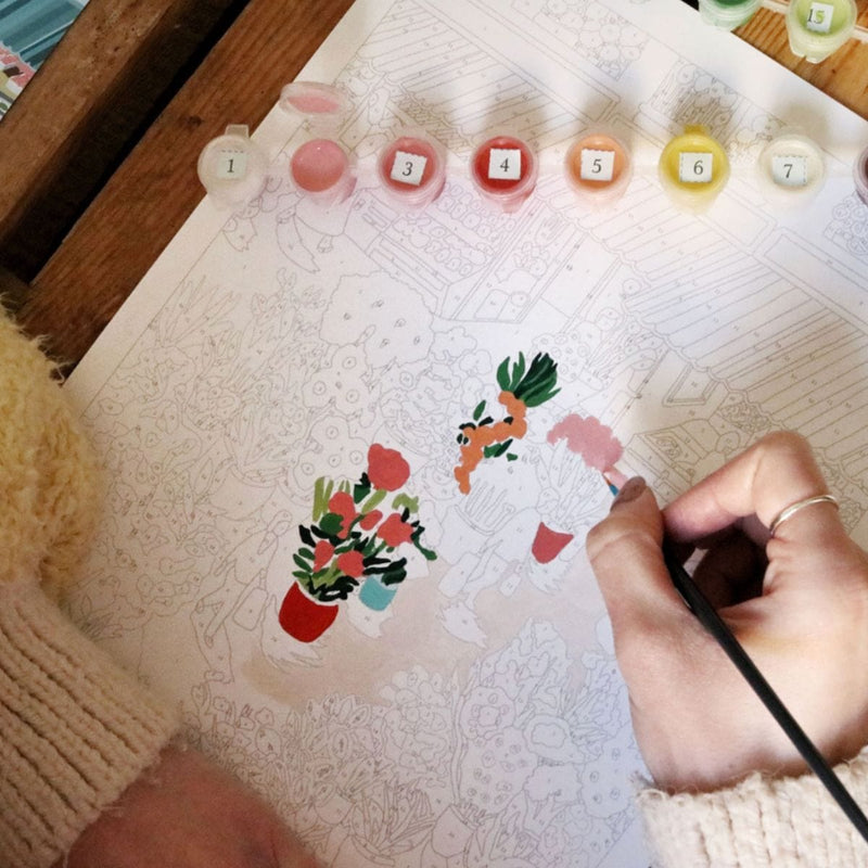 La Petite Épicerie Painting by Numbers Set, Flower Market