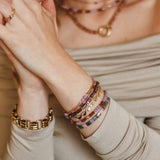 Label Kiki Armband goud, Half Heart