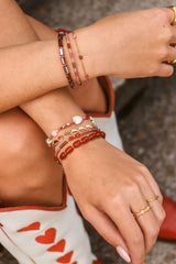 Label Kiki Armband goud, Half Heart