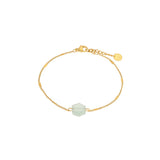 Label Kiki Armband goud, Hexagon Green