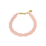 Label Kiki Armband goud, Peachy Pink Beads