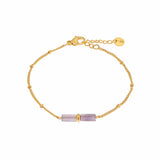 Label Kiki Armband goud, Purple tube