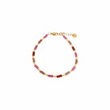 Label Kiki Armband goud, Raspberry Rainbow