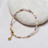 Label Kiki Armband goud, Terra Lilac