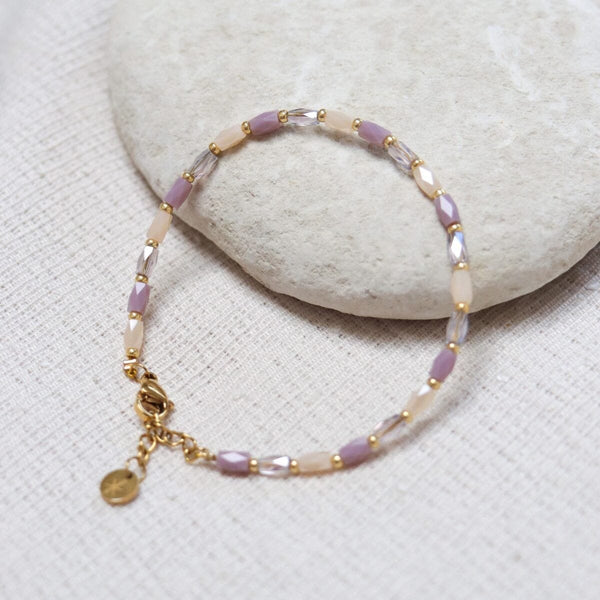 Label Kiki Armband goud, Terra Lilac
