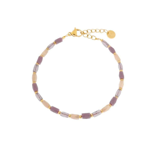 Label Kiki Armband goud, Terra Lilac