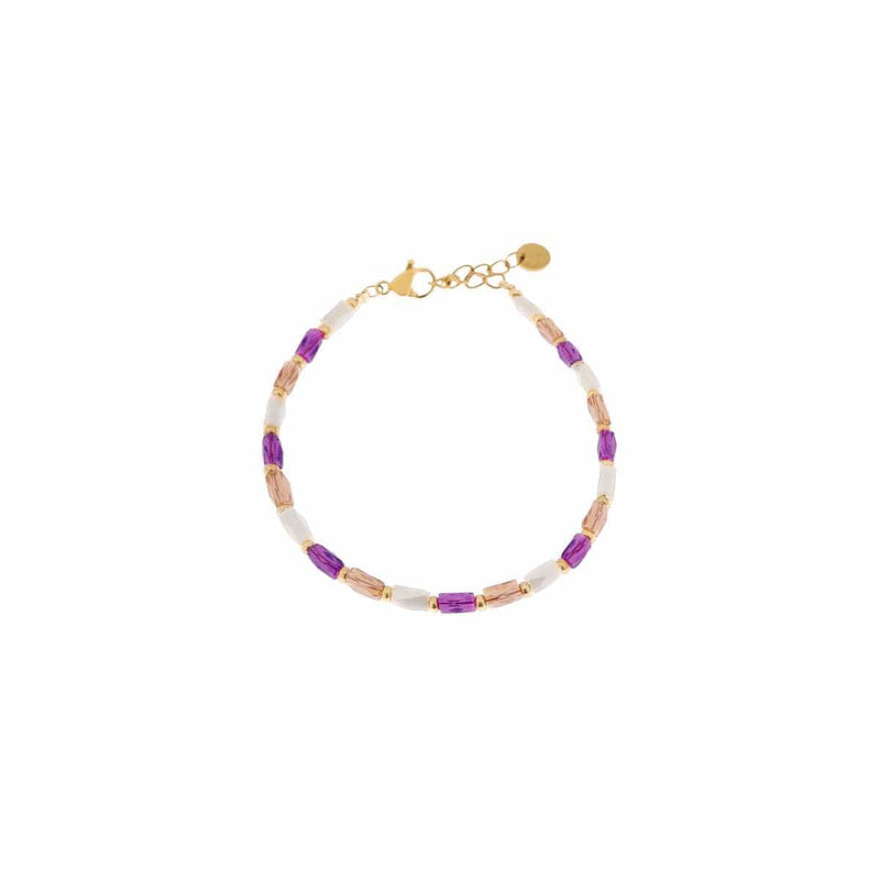 Label Kiki Armband goud, Terra Purple