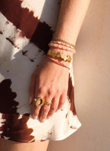 Label Kiki Armband goud, White Rainbow