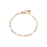 Label Kiki Armband goud, White Rainbow