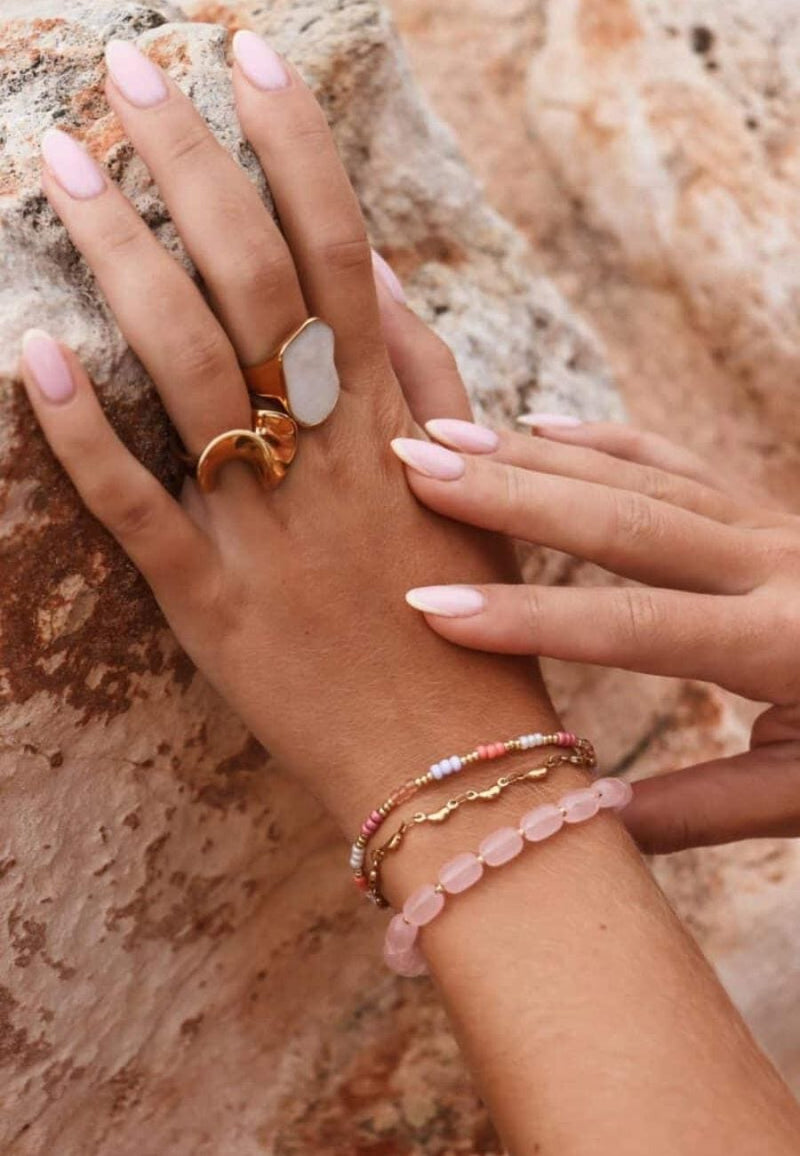 Label Kiki Armband met gekleurde pareltjes, Sweet Rainbow