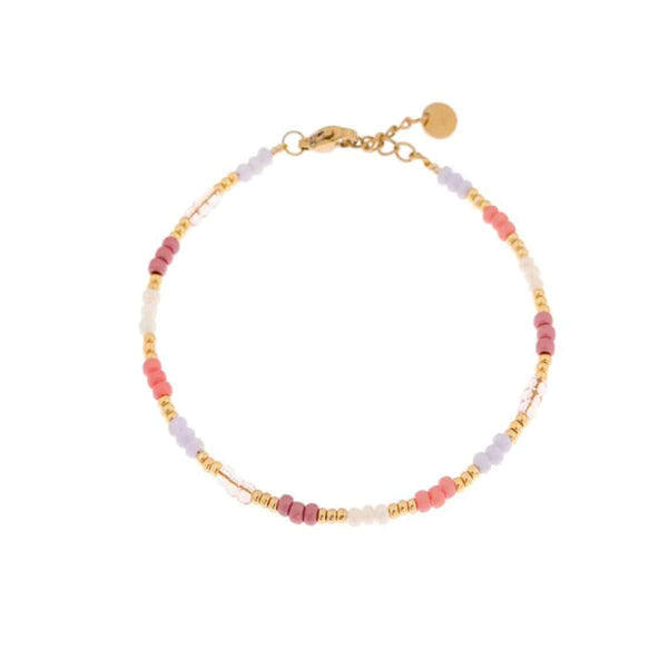 Label Kiki Armband met gekleurde pareltjes, Sweet Rainbow