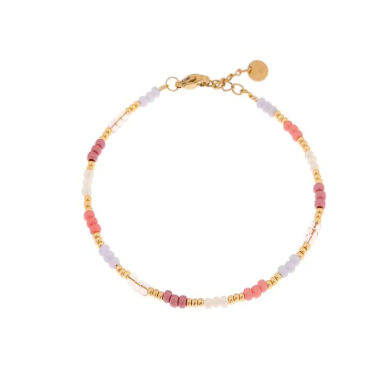 Label Kiki Armband met gekleurde pareltjes, Sweet Rainbow