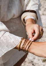 Label Kiki Armband met mosgroene kralen, Saloon