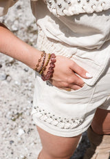 Label Kiki Armband met paarse kralen, Wanderlight